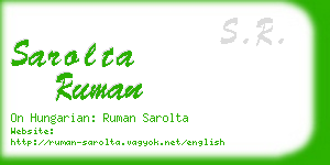 sarolta ruman business card